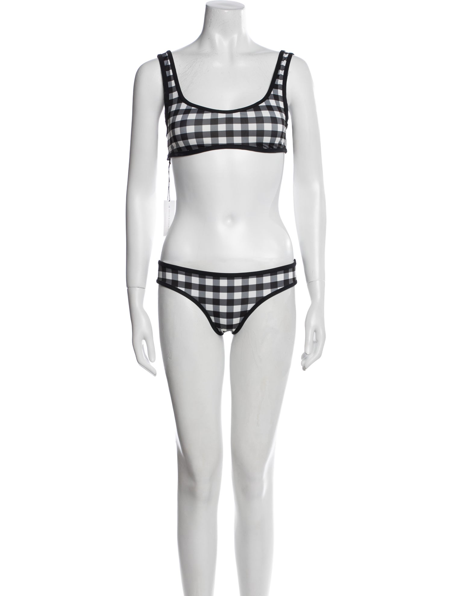Solid & Striped Plaid Print Bikini w/ Tags