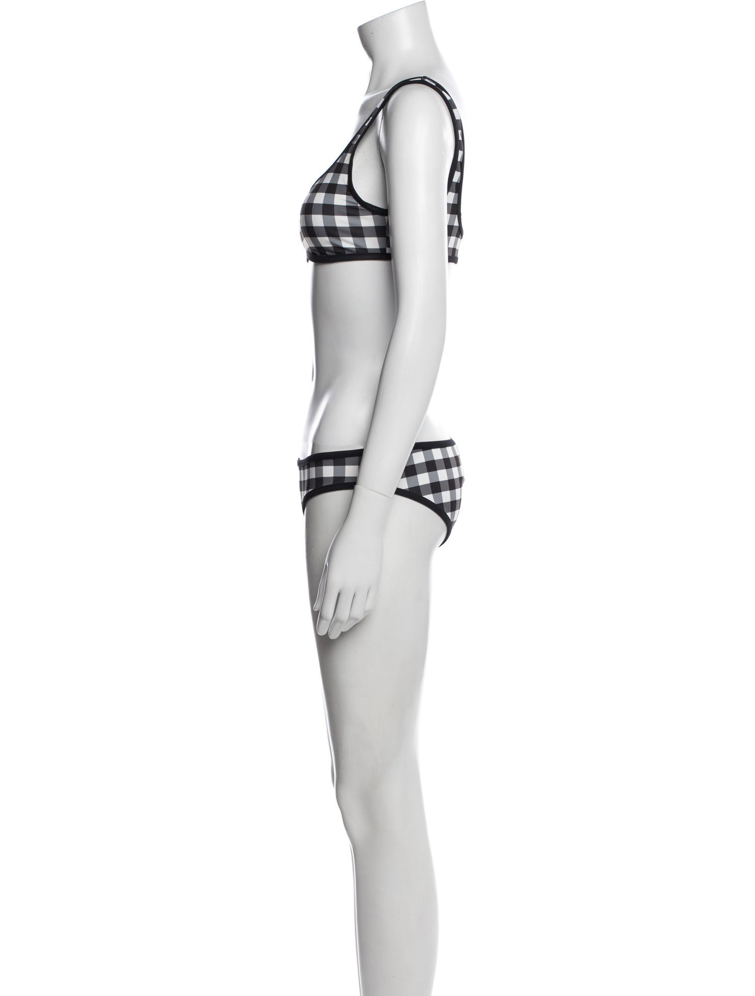 Solid & Striped Plaid Print Bikini w/ Tags
