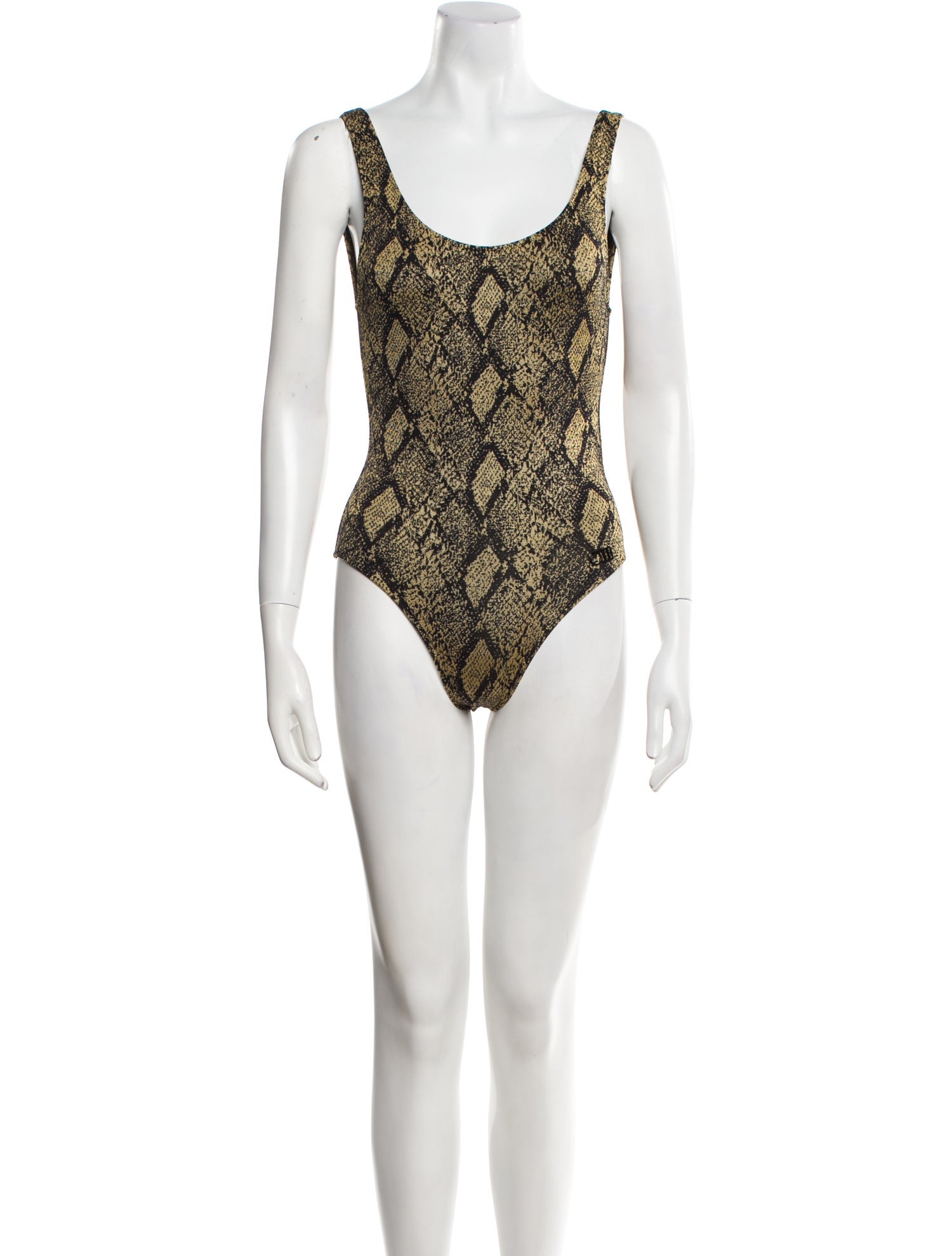 Solid & Striped Animal Print One-Piece