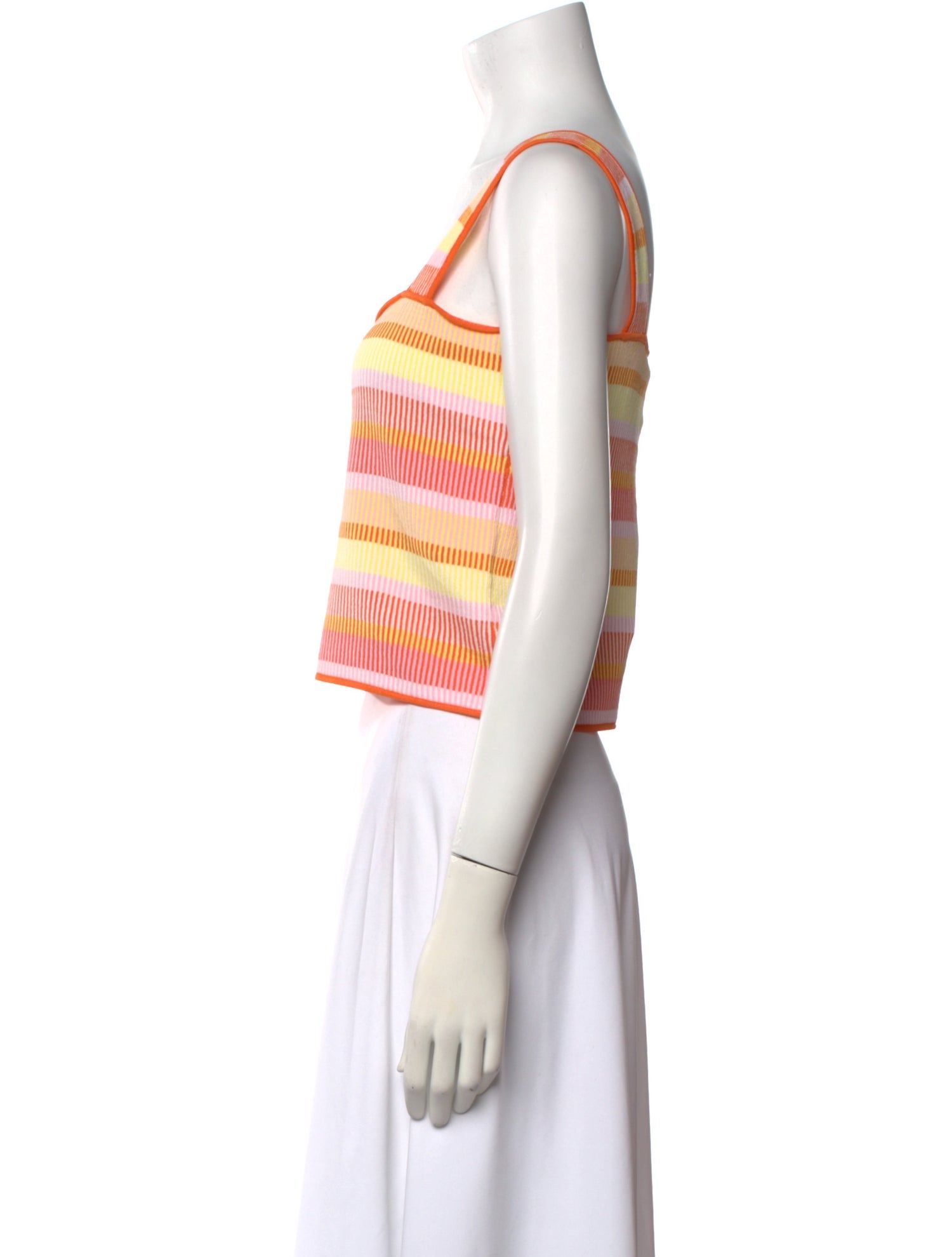 Solid & Striped Striped Square Neckline Crop Top w/ Tags