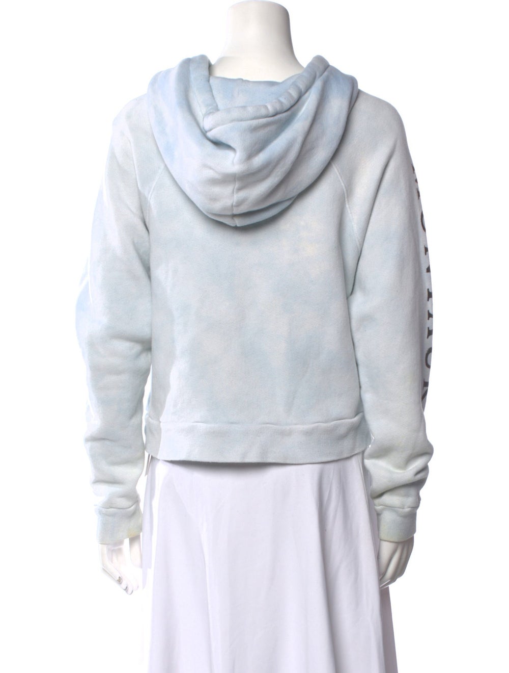 Solid & Striped Pullover Blue Graphic Print Long … - image 3