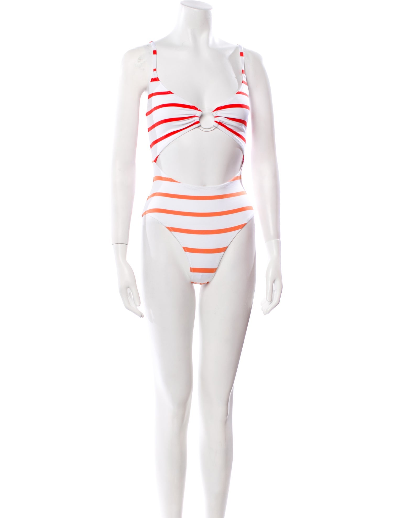 Solid & Striped Striped Cutout Accent One-Piece