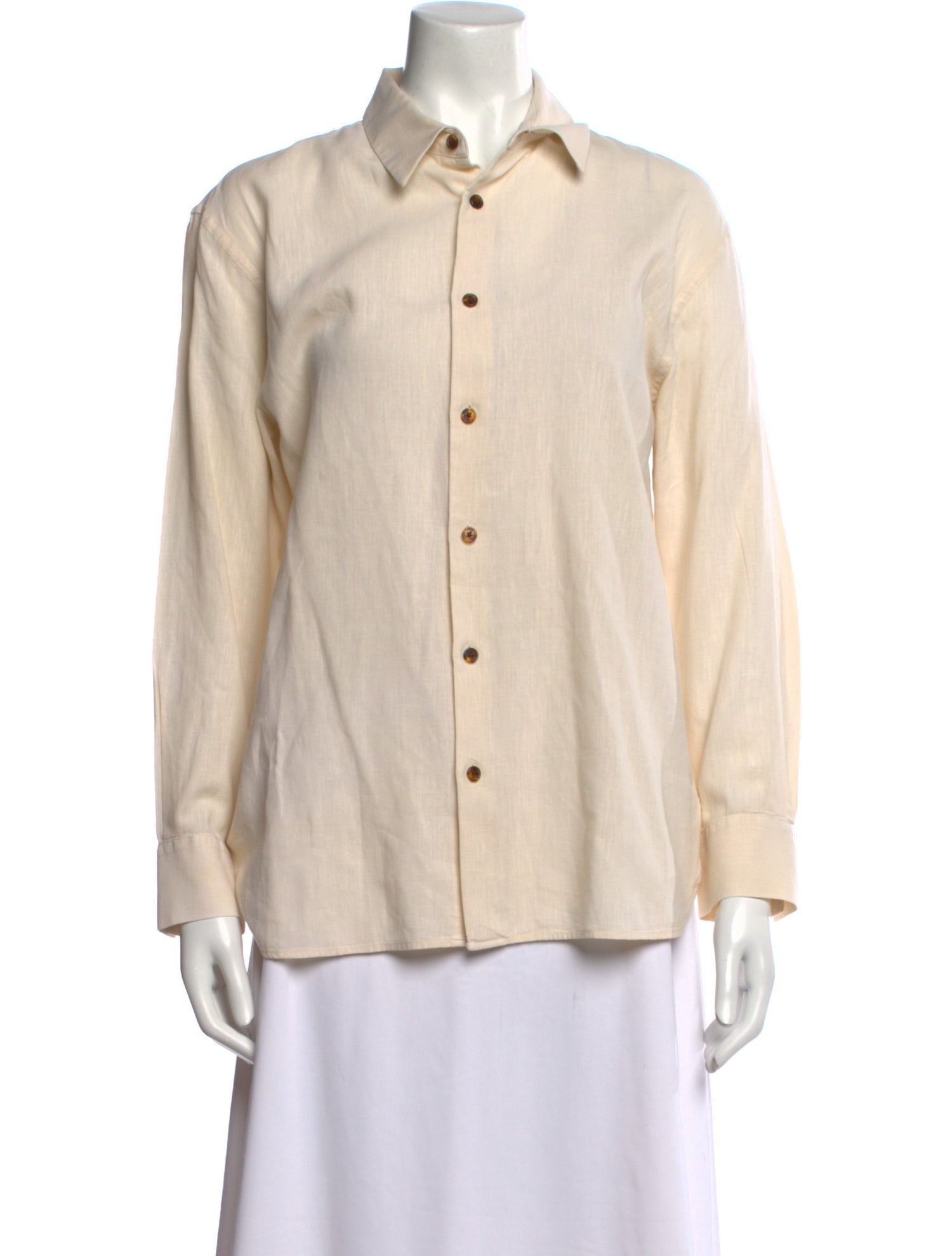 Solid & Striped Long Sleeve Button-Up Top