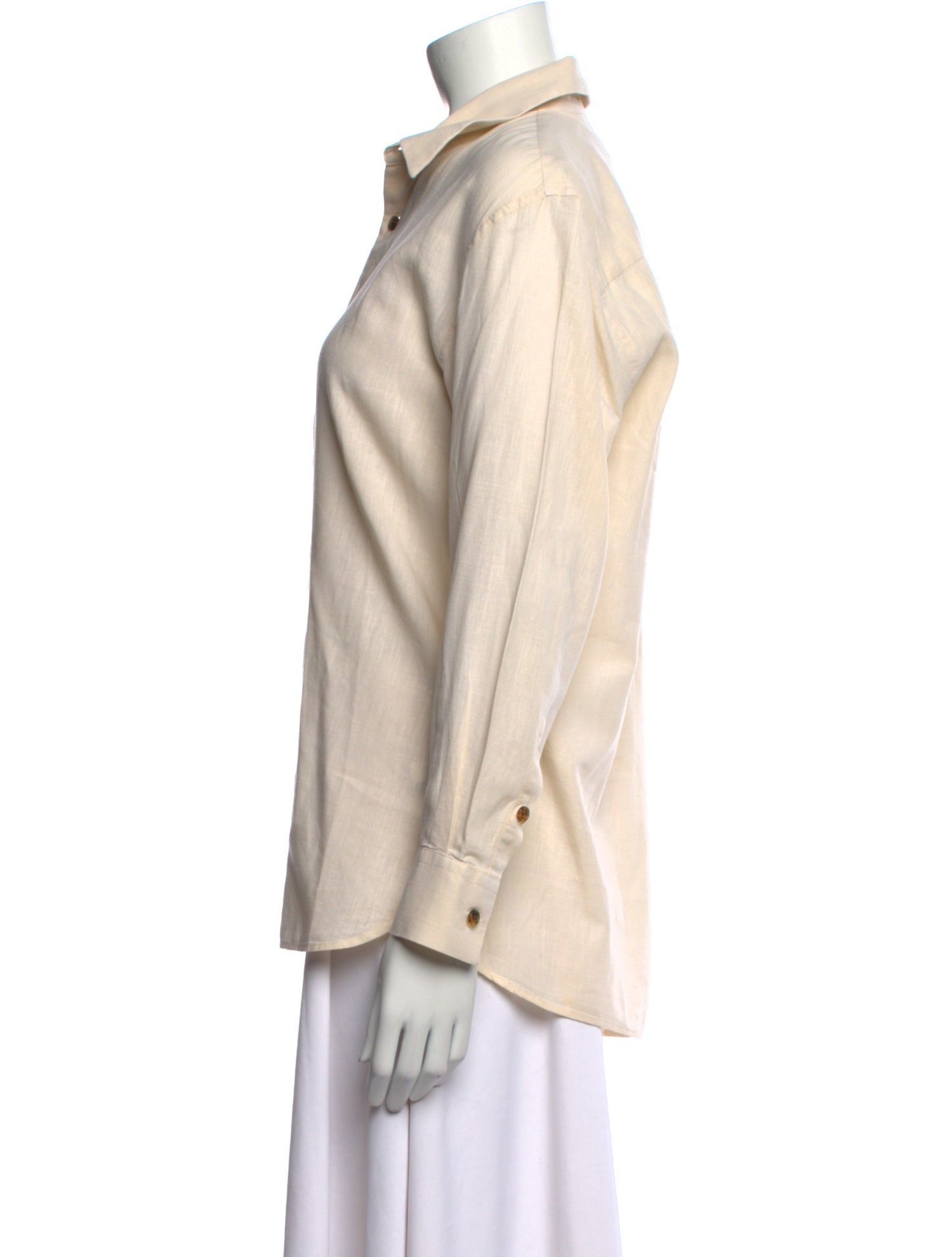 Solid & Striped Long Sleeve Button-Up Top