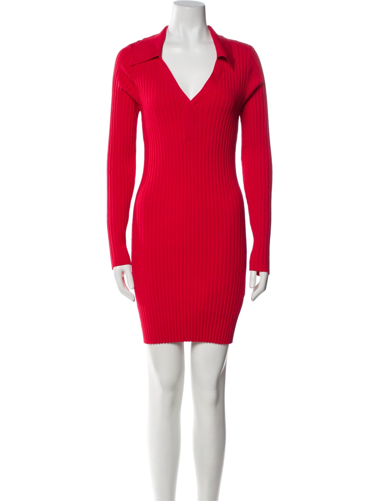 Solid & Striped V-Neck Mini Dress