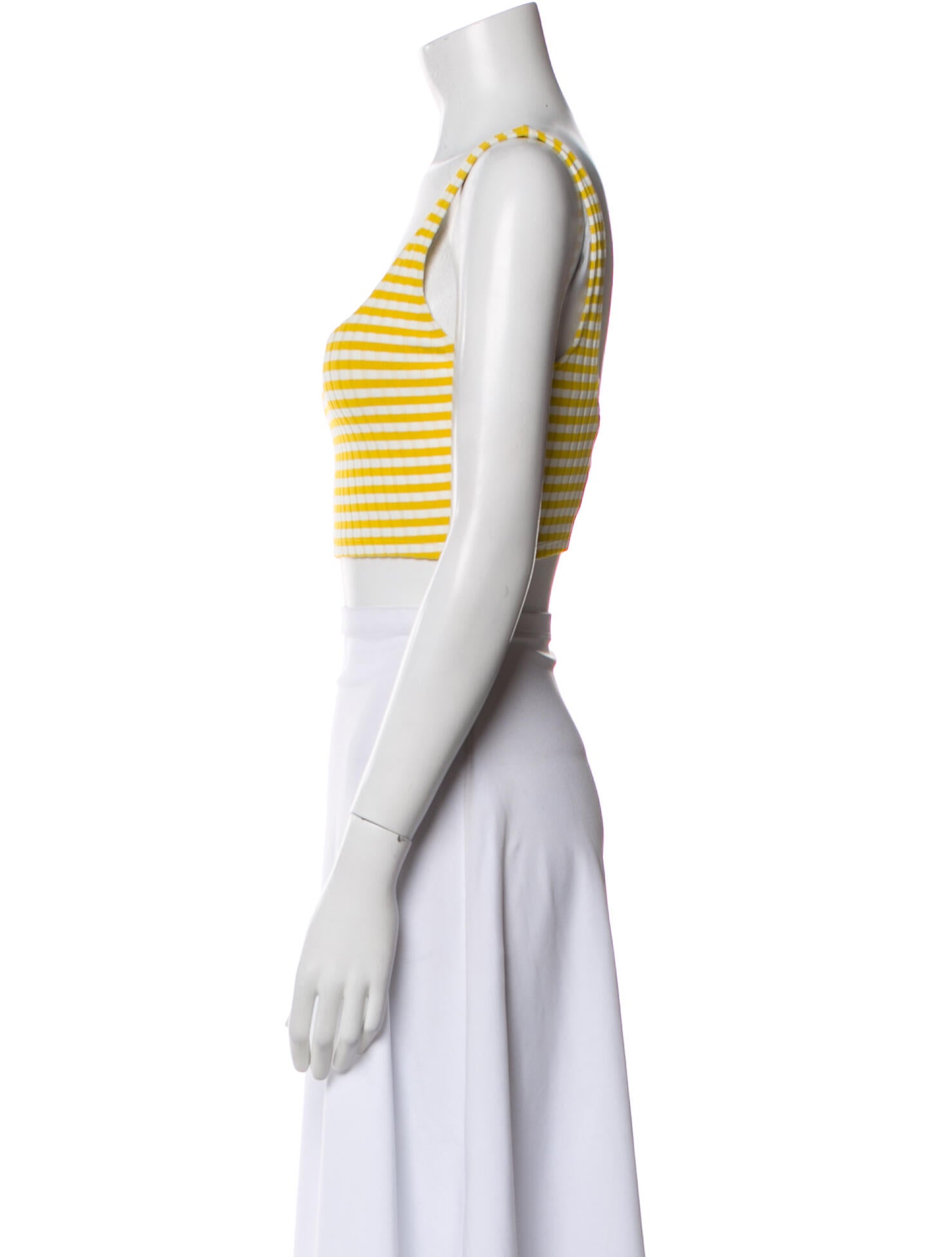 Solid & Striped Striped Square Neckline Crop Top