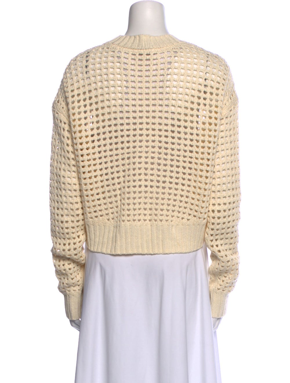 Solid & Striped Cropped Sweater Neutrals Long Sle… - image 3