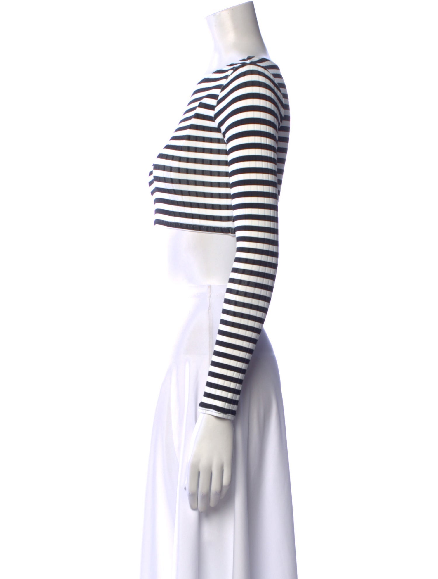 Solid & Striped Striped Crew Neck Crop Top w/ Tags