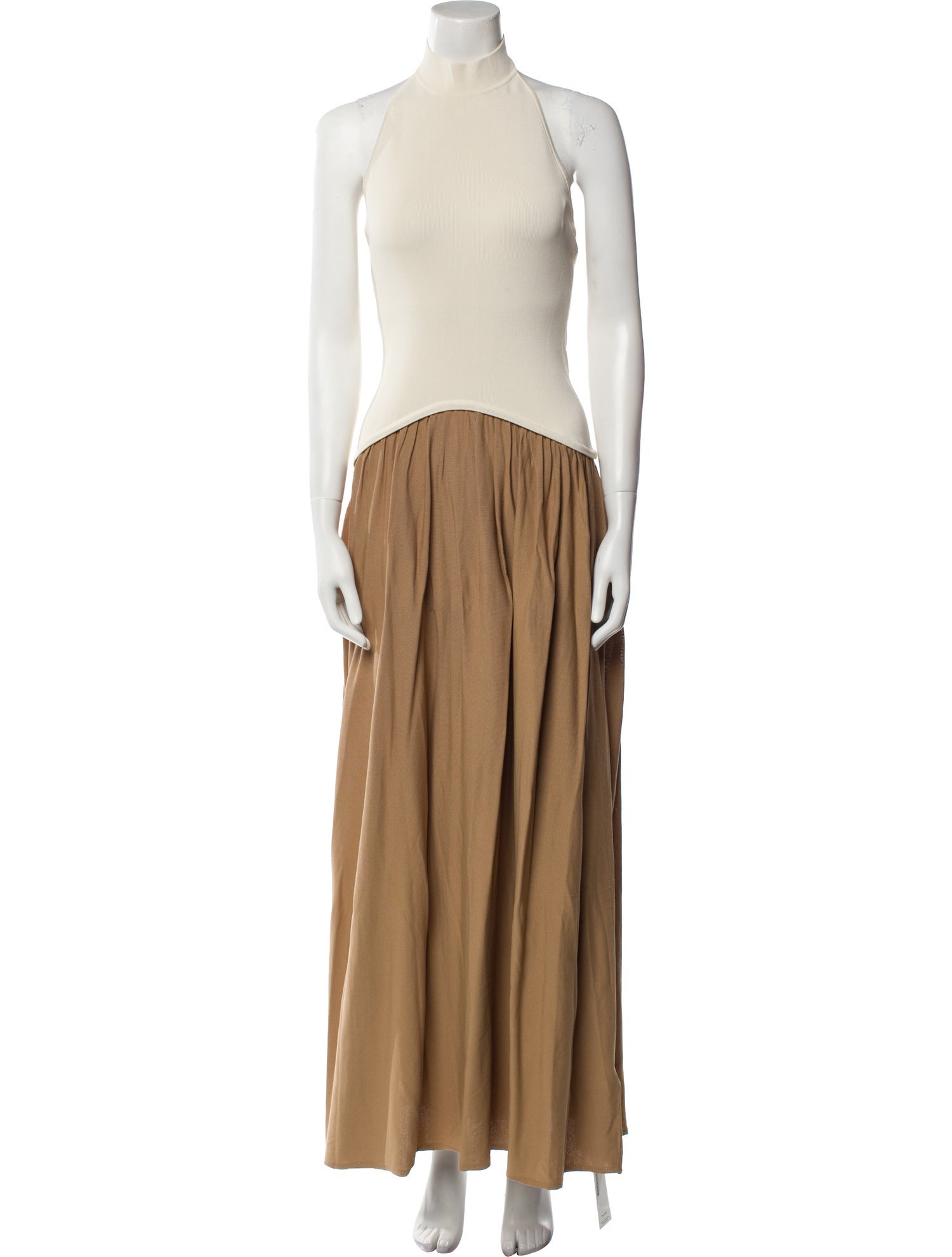 Solid & Striped Mock Neck Long Dress w/ Tags