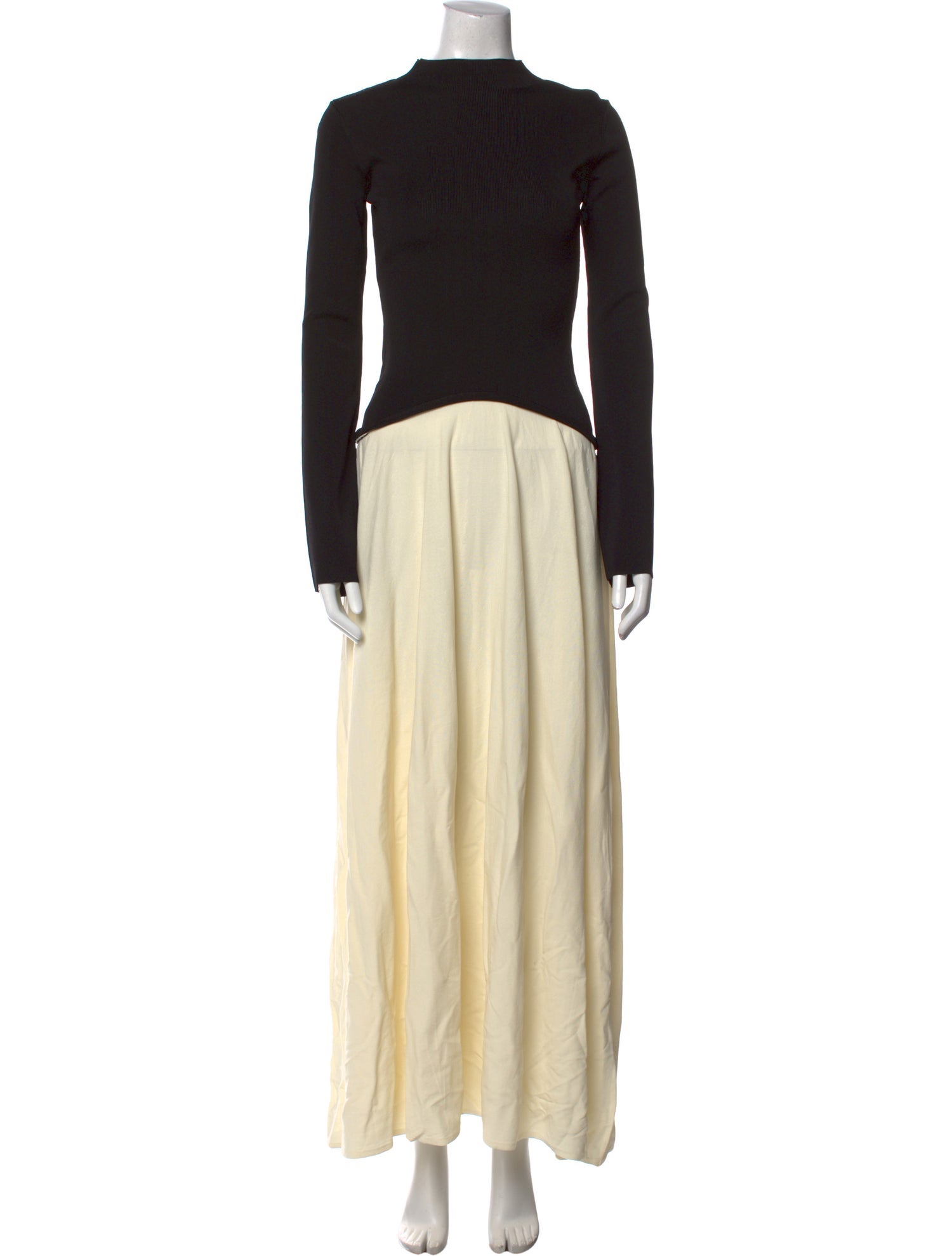 Solid & Striped Mock Neck Long Dress w/ Tags