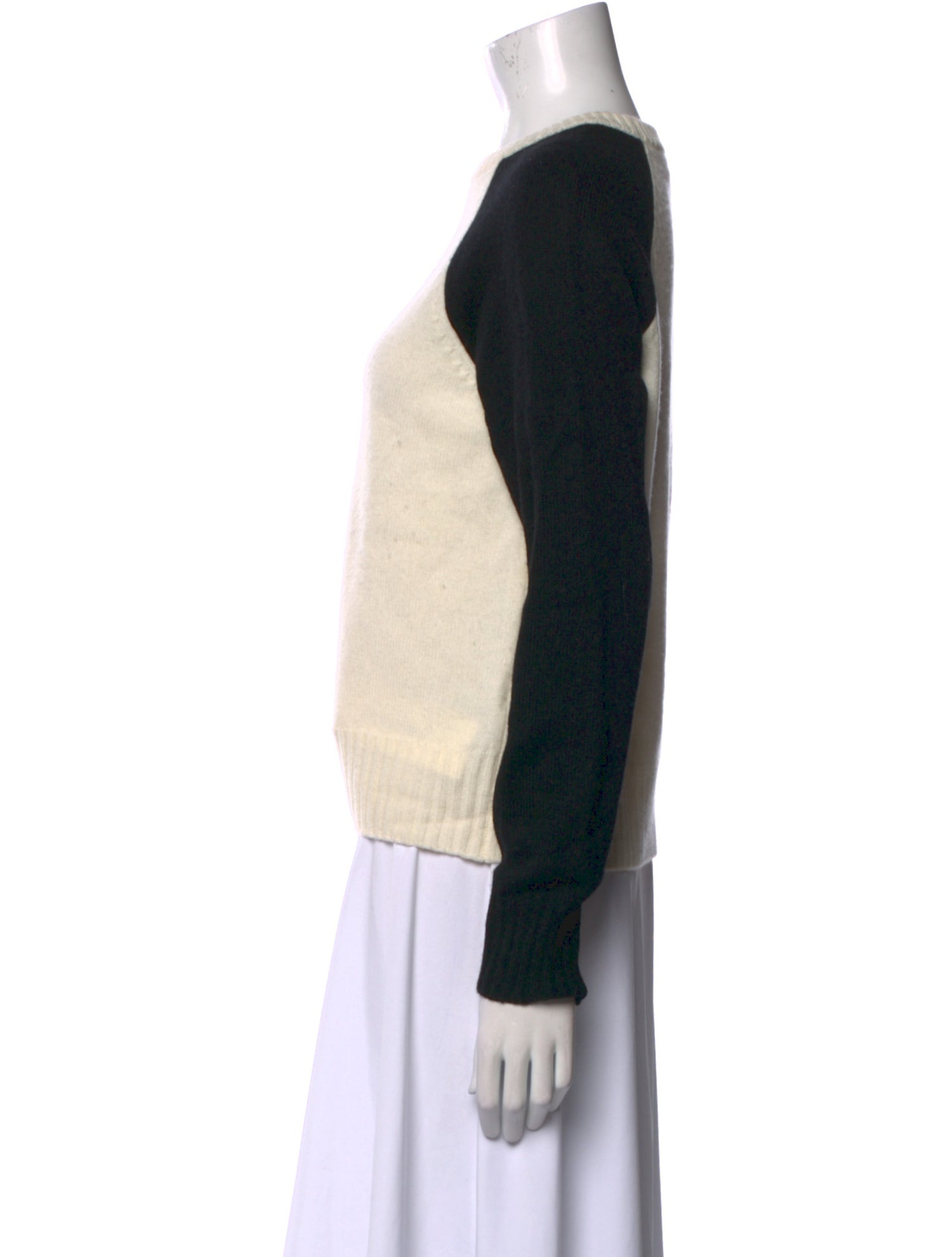 Solid & Striped Wool Colorblock Pattern Sweater