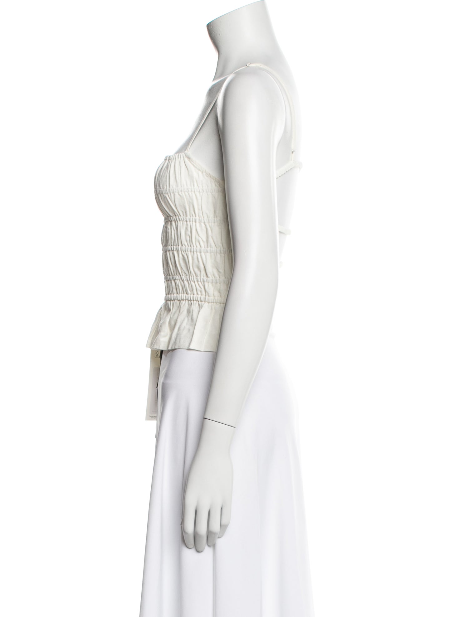 Solid & Striped Square Neckline Sleeveless Crop Top w/ Tags