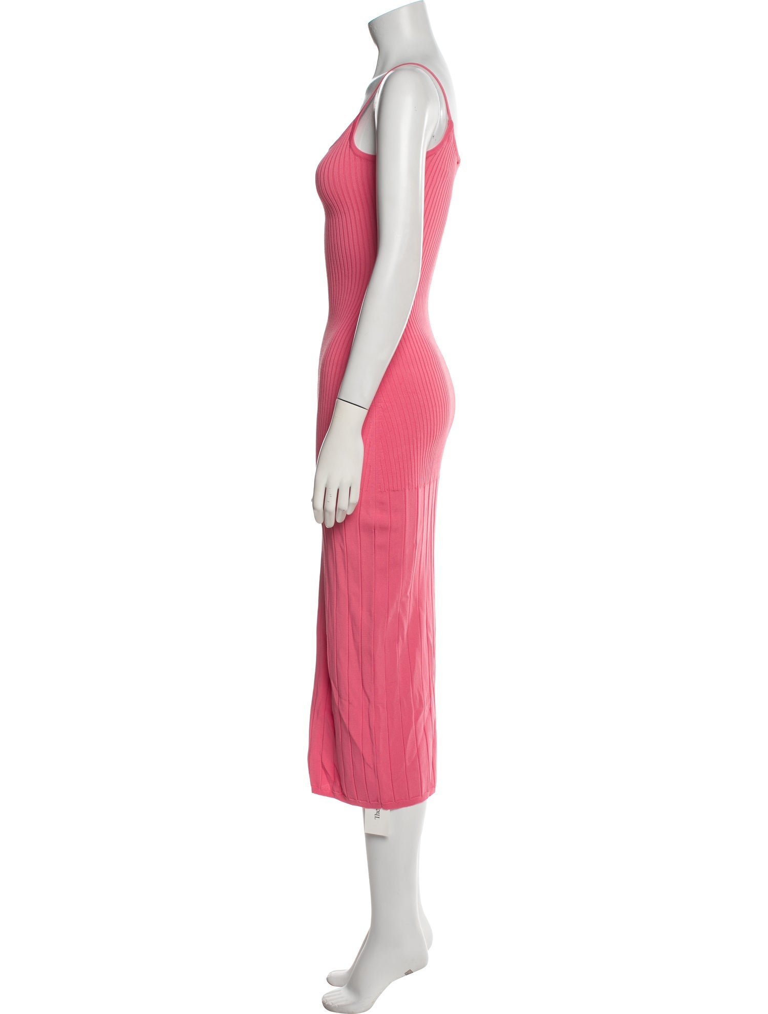 Solid & Striped Square Neckline Midi Length Dress w/ Tags