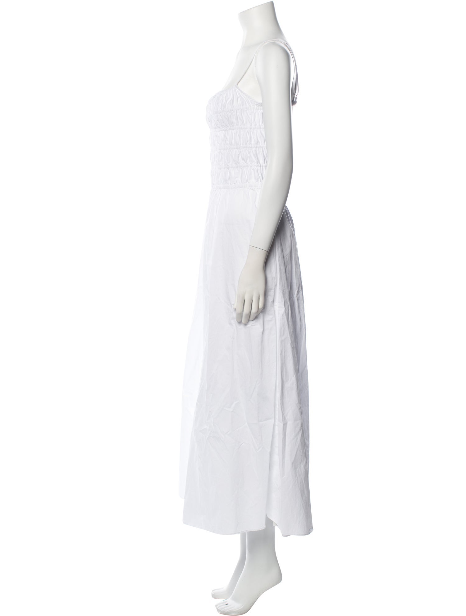 Solid & Striped Square Neckline Long Dress