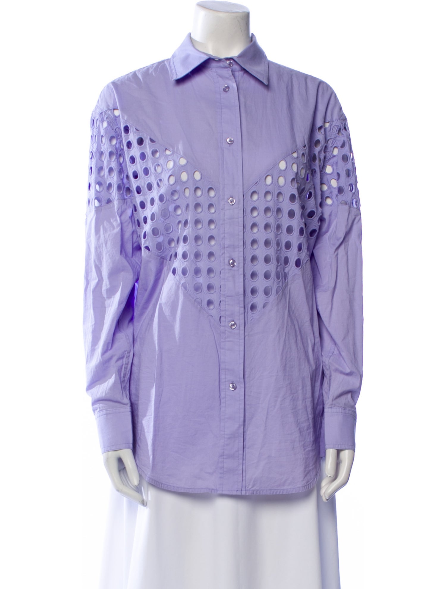 Solid & Striped Long Sleeve Button-Up Top