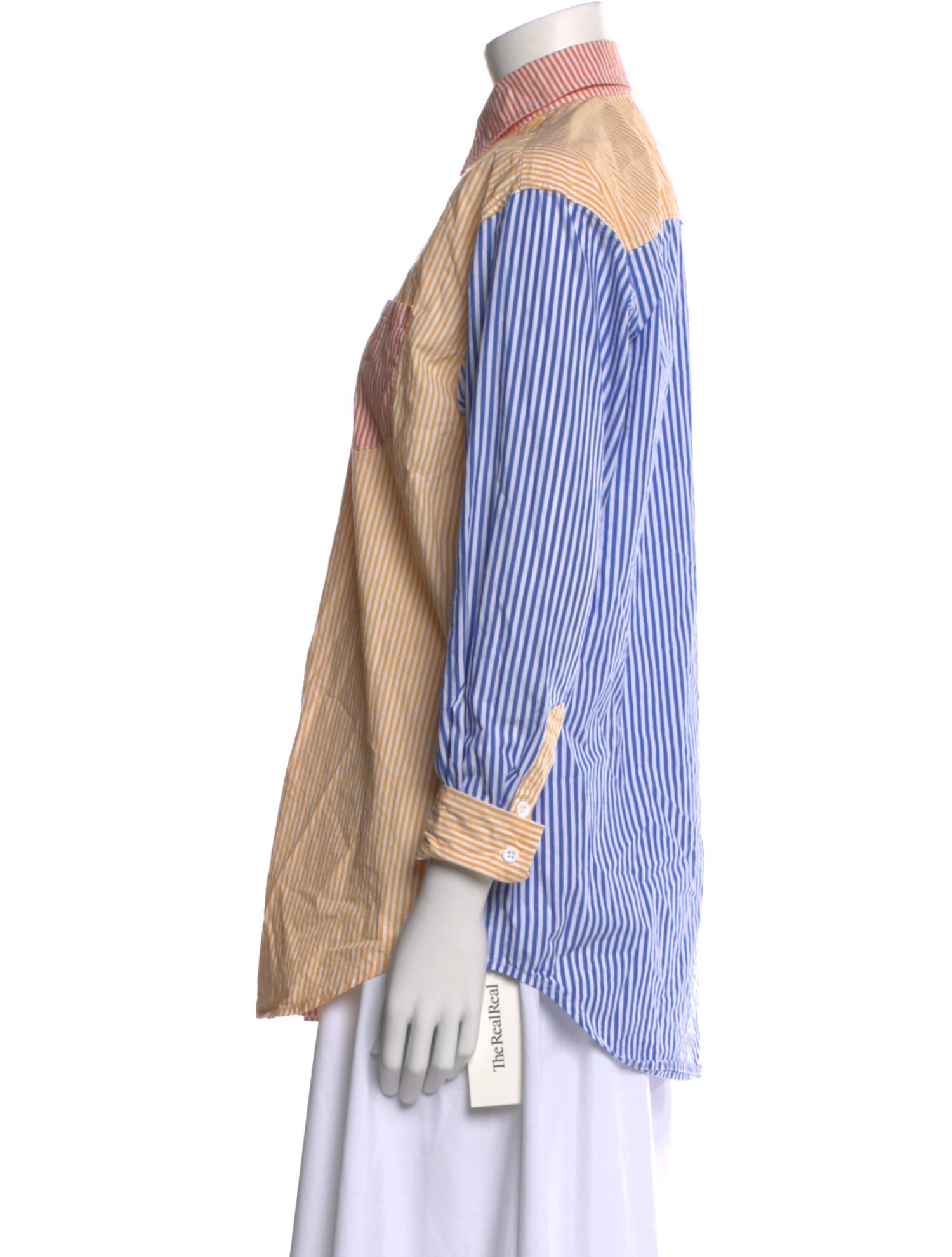 Solid & Striped Striped Long Sleeve Button-Up Top