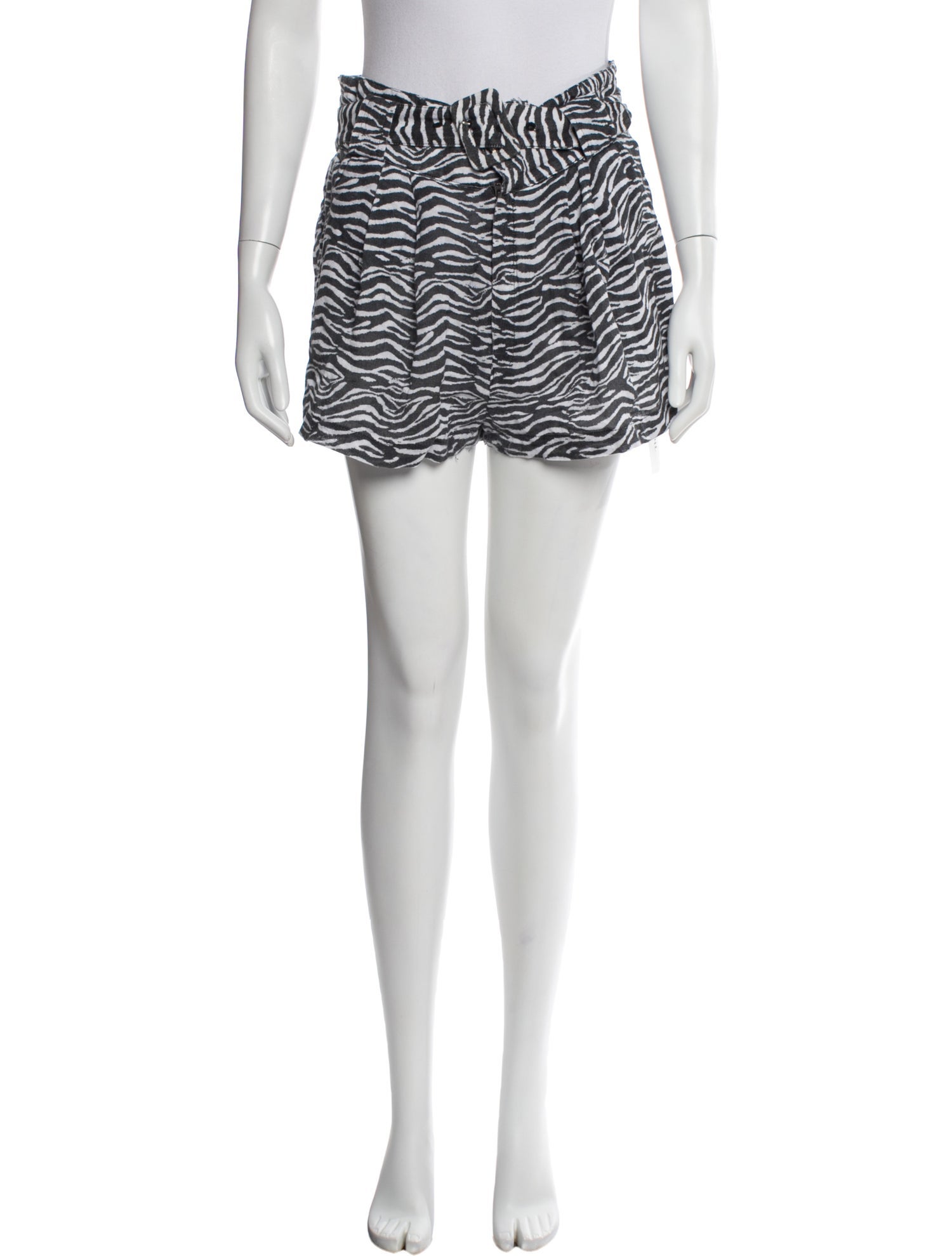 Solid & Striped Animal Print Mini Shorts