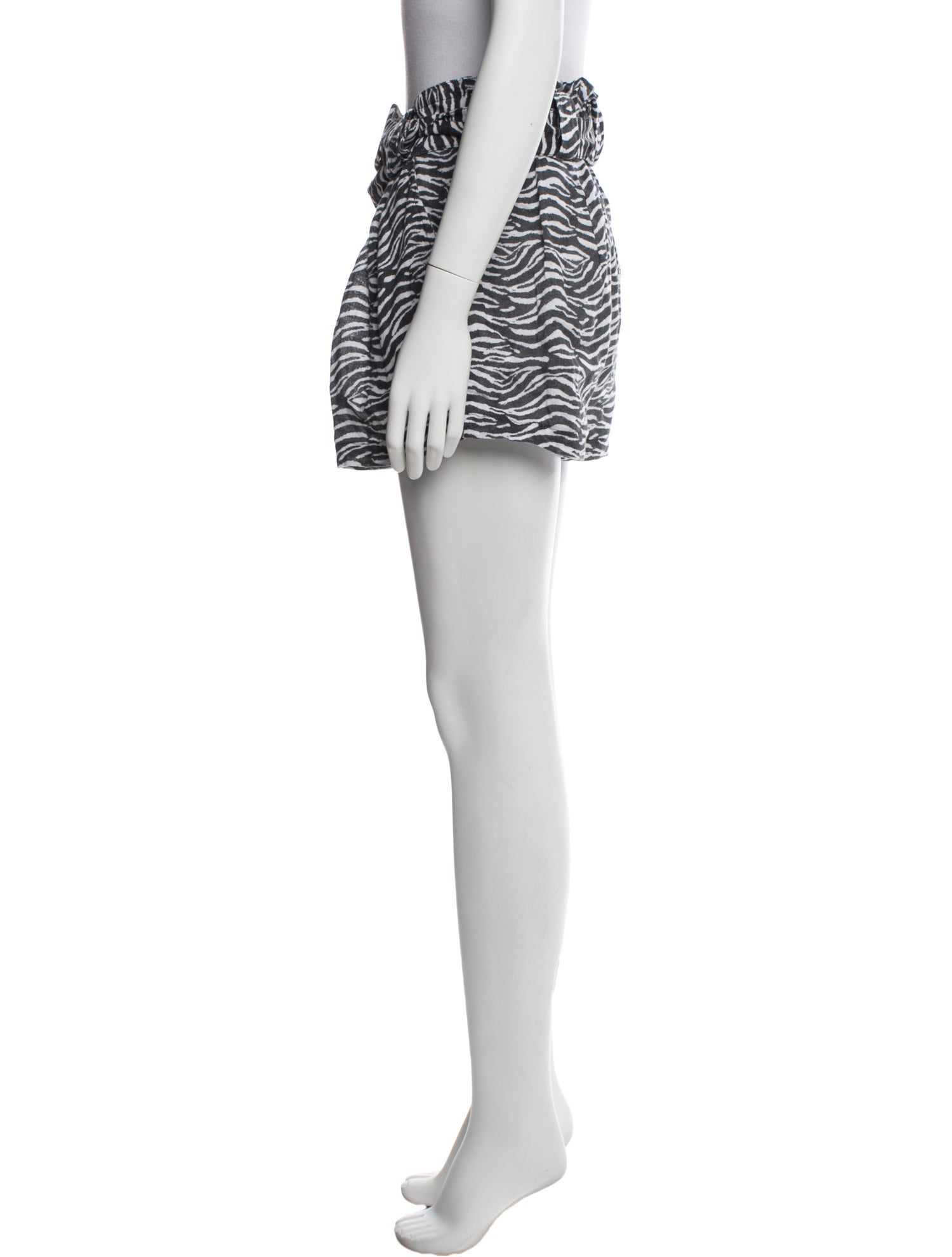 Solid & Striped Animal Print Mini Shorts