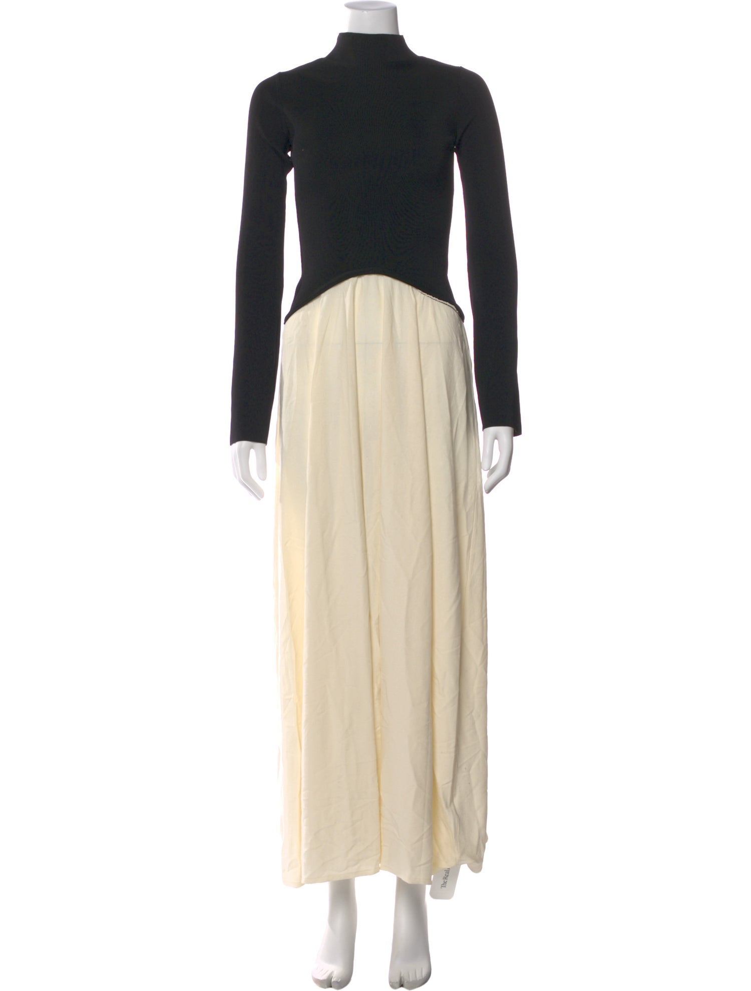 Solid & Striped Turtleneck Long Dress