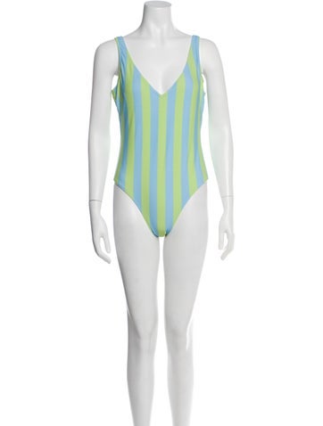 Pre-owned Solid & Striped Striped One-piece In Blue