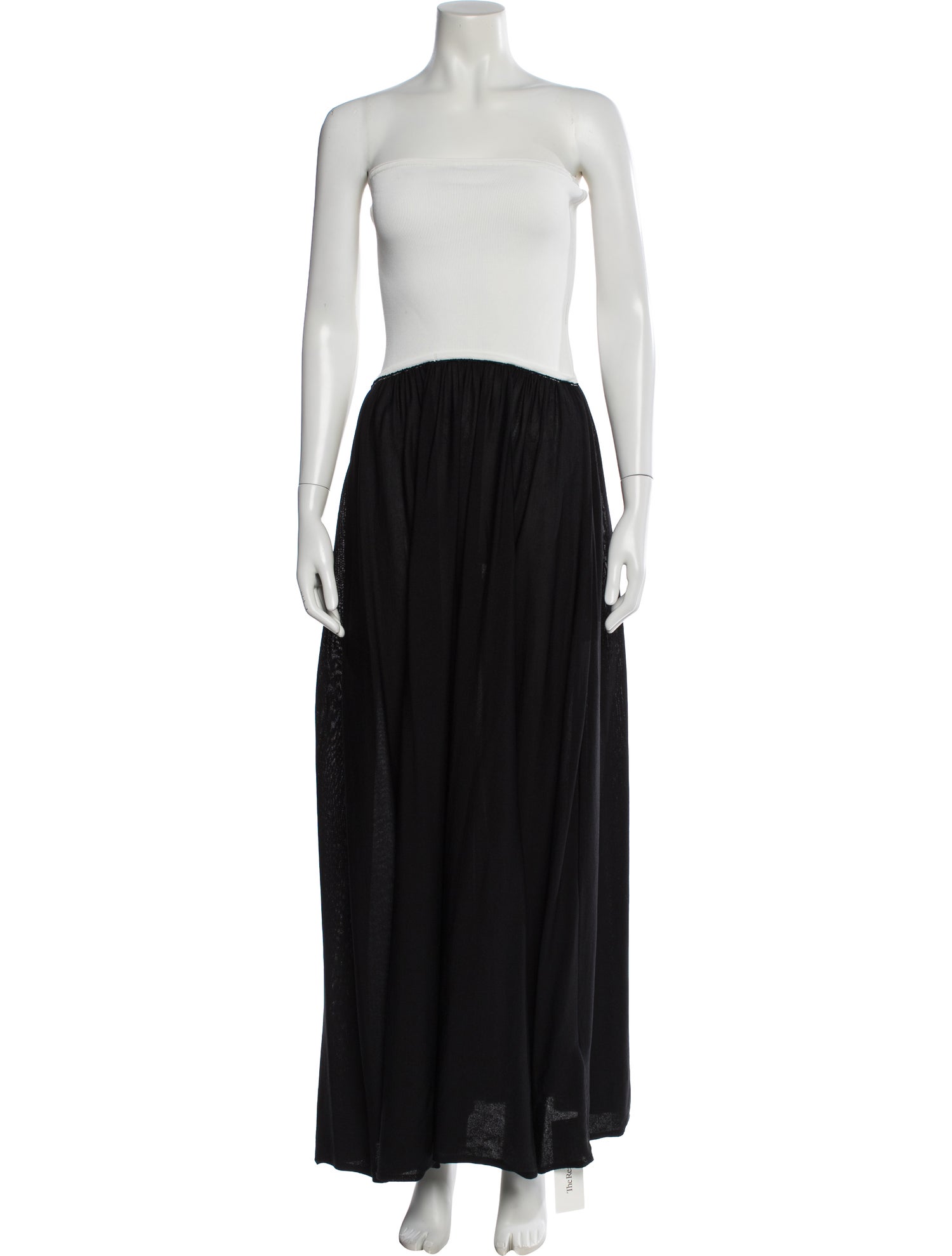 Solid & Striped Strapless Long Dress