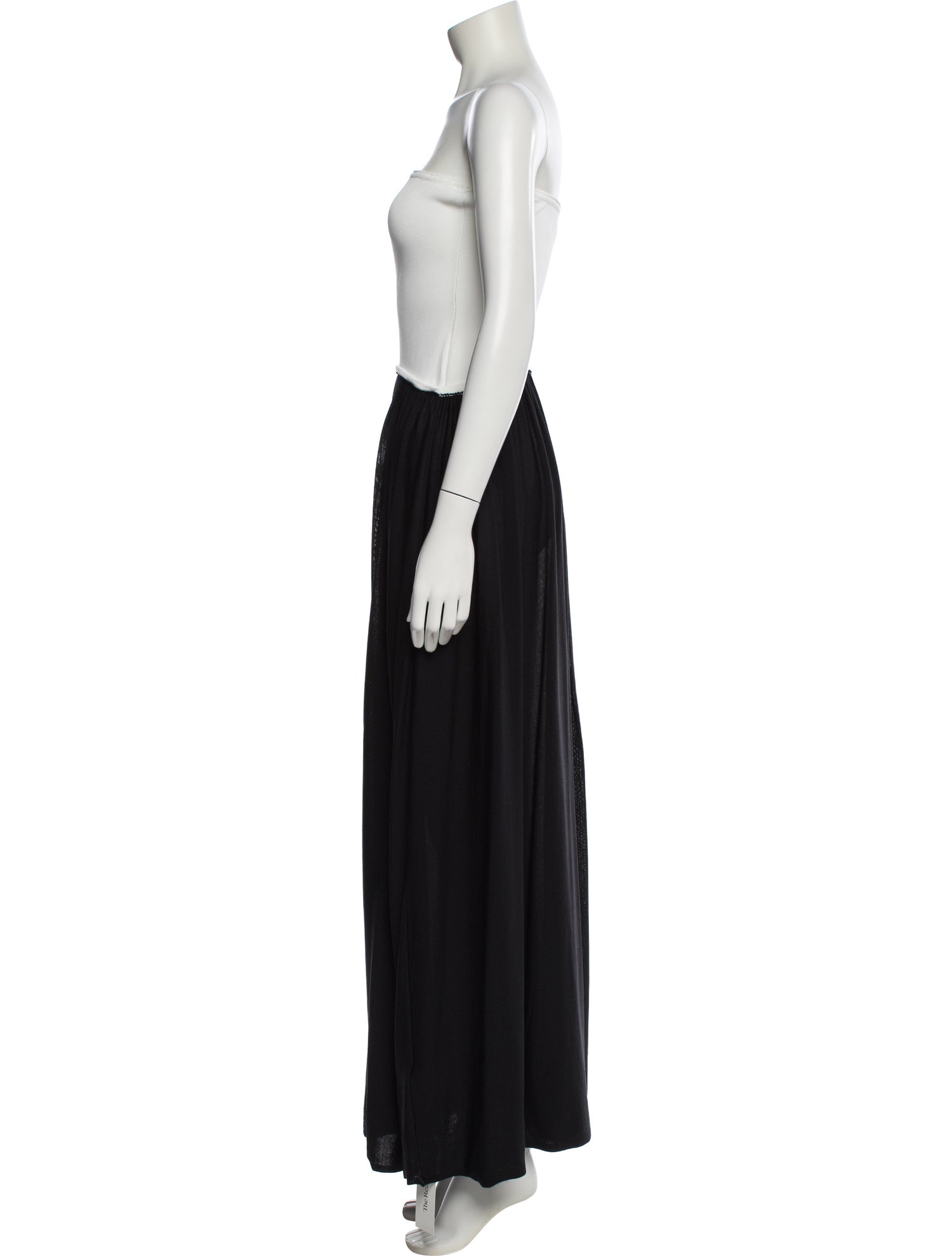 Solid & Striped Strapless Long Dress