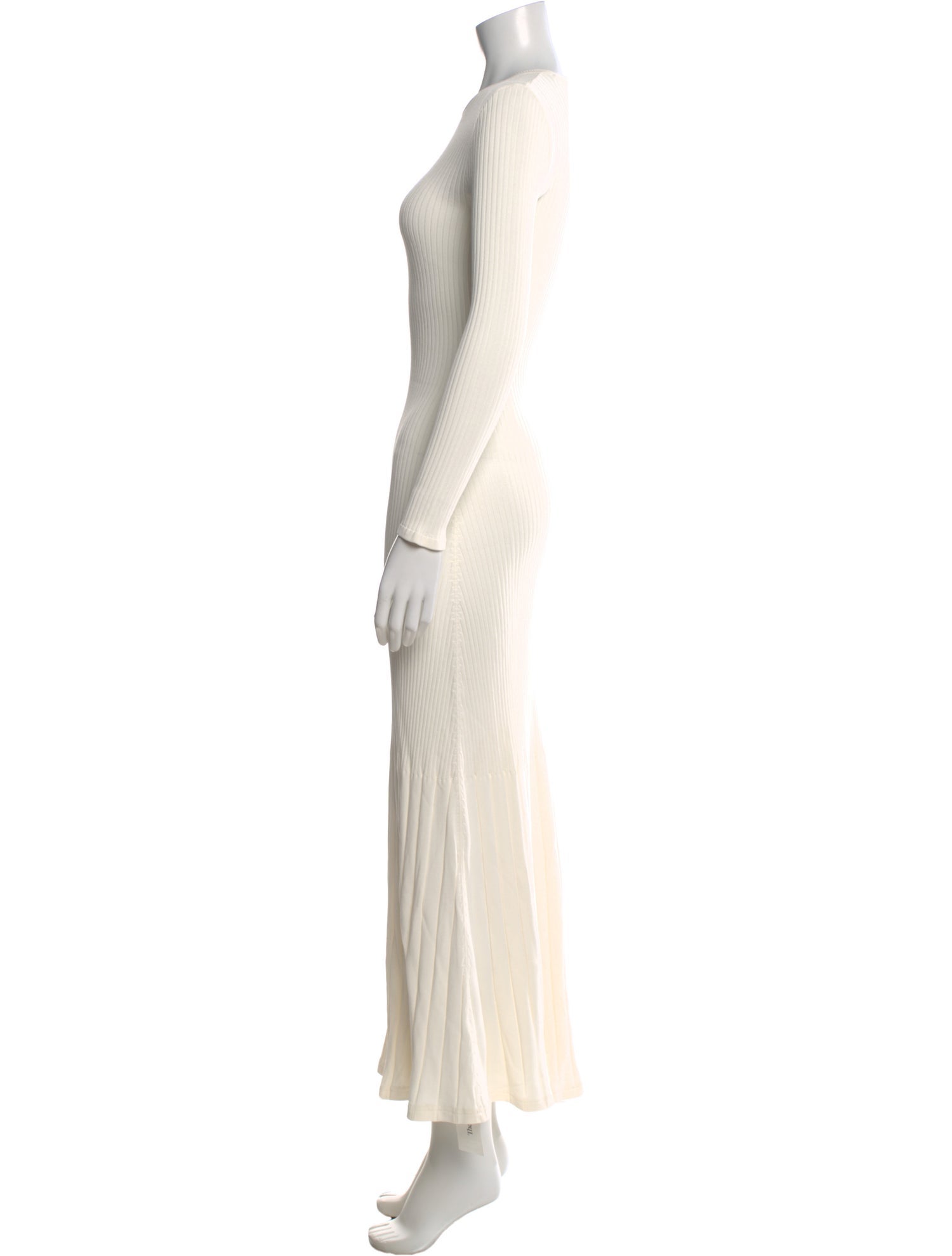 Solid & Striped Crew Neck Long Dress