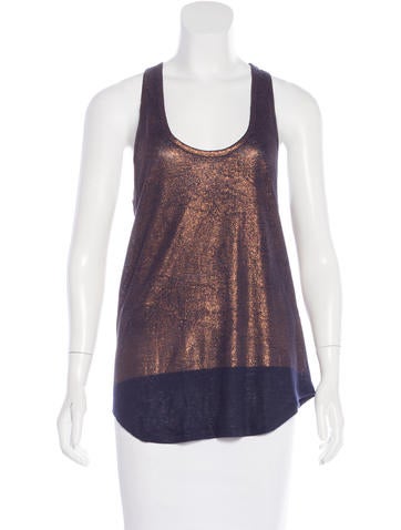 7 for all Mankind Metallic Racerback Top w/ Tags