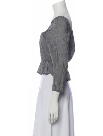 7 for all Mankind Printed Square Neckline Crop Top