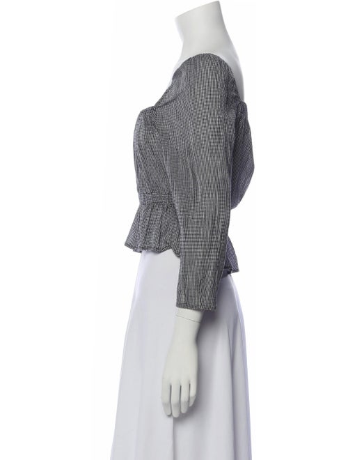 7 for all Mankind Printed Square Neckline Crop Top