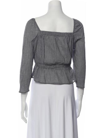 7 for all Mankind Printed Square Neckline Crop Top