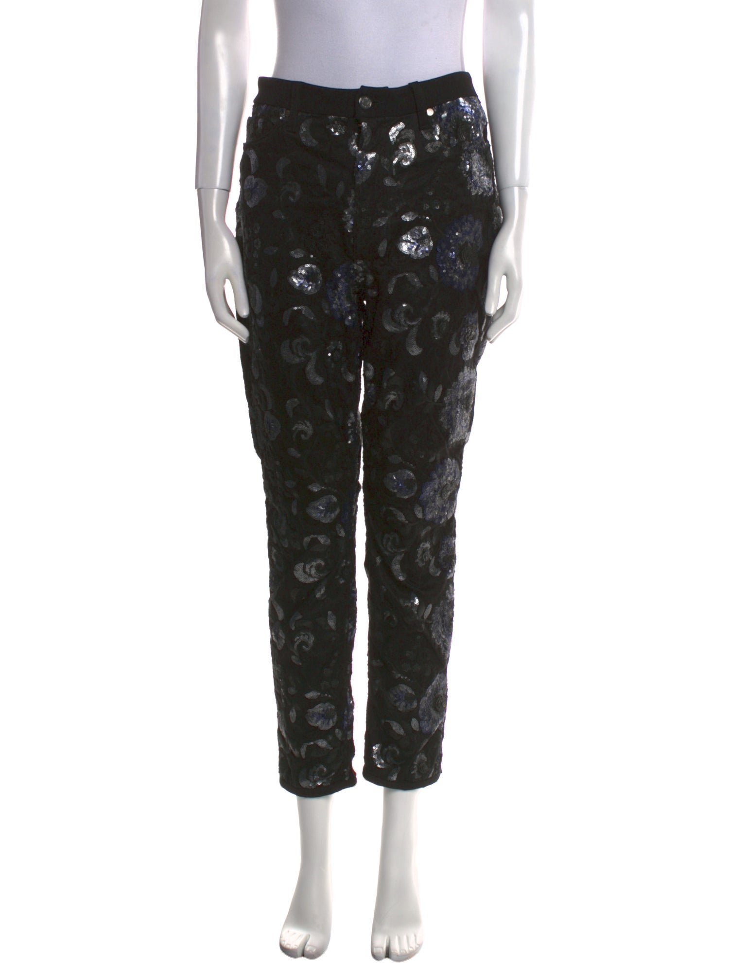 7 for all Mankind Printed Skinny Leg Pants