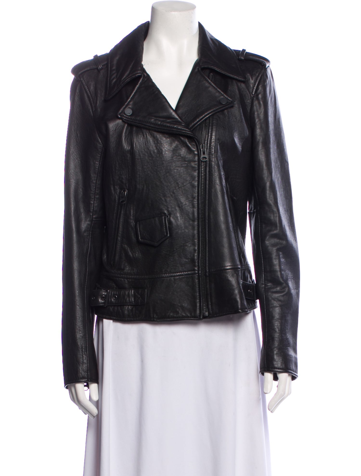 7 for all Mankind Leather Biker Jacket