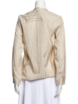 palmer//harding Striped Mock Neck Blouse