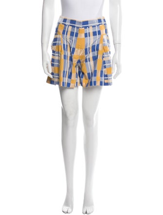palmer//harding Plaid Print Mini Shorts