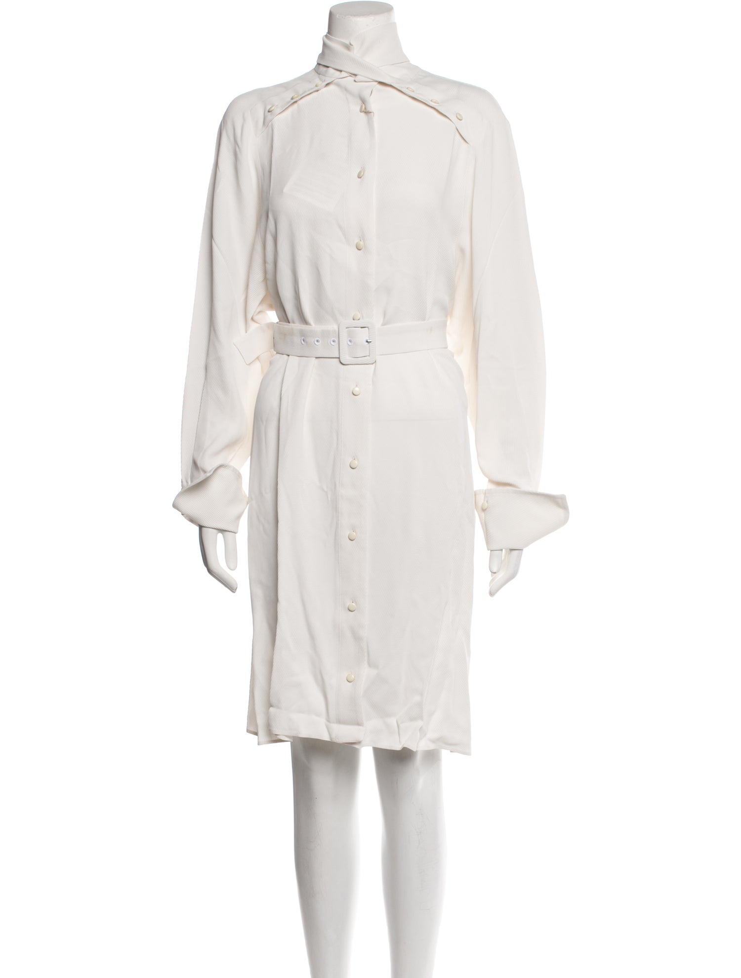 palmer//harding Mock Neck Knee-Length Dress