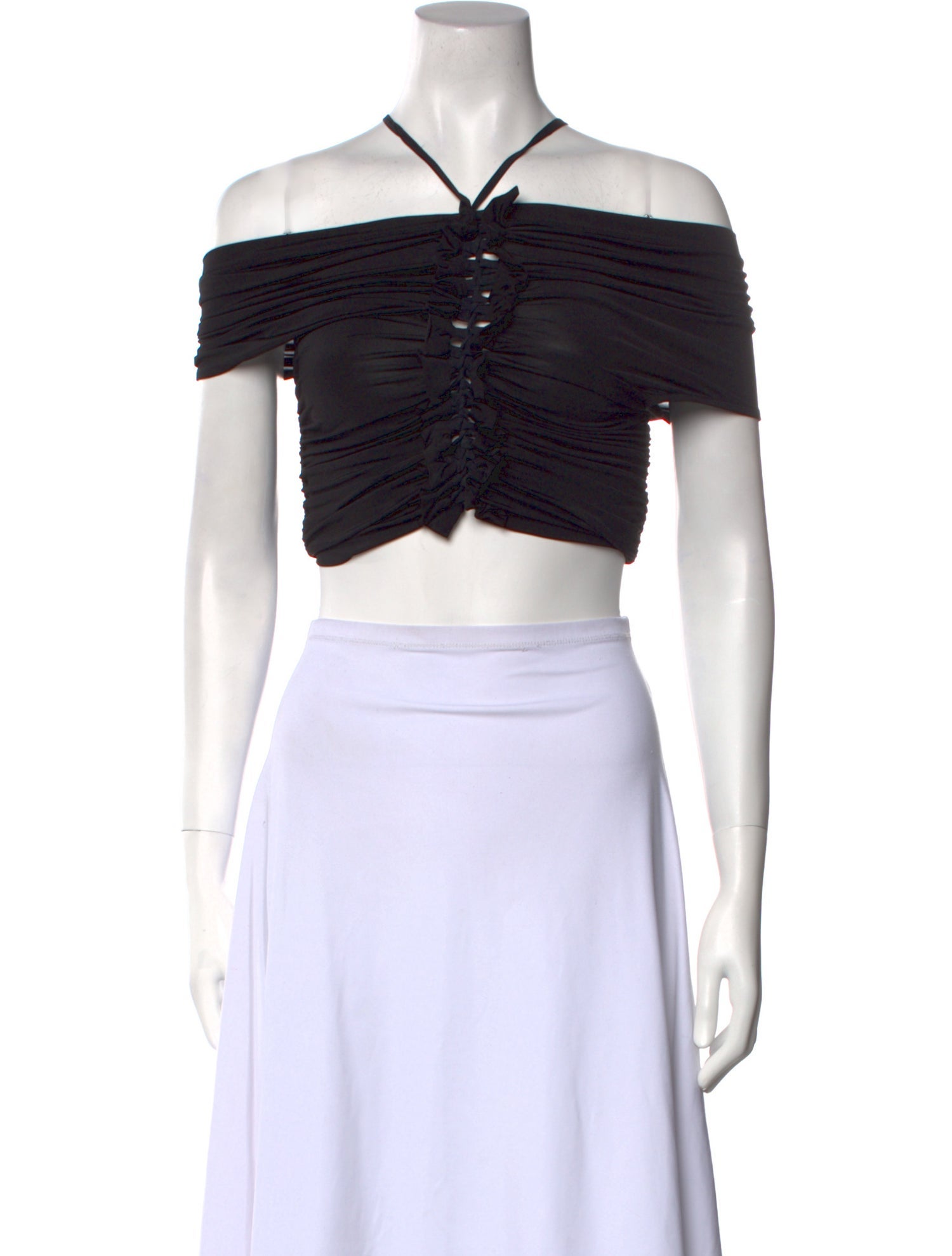 palmer//harding V-Neck Short Sleeve Crop Top