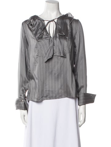 palmer//harding Tops V-Neck Long Sleeve Blouse Us2, UK6 | XS