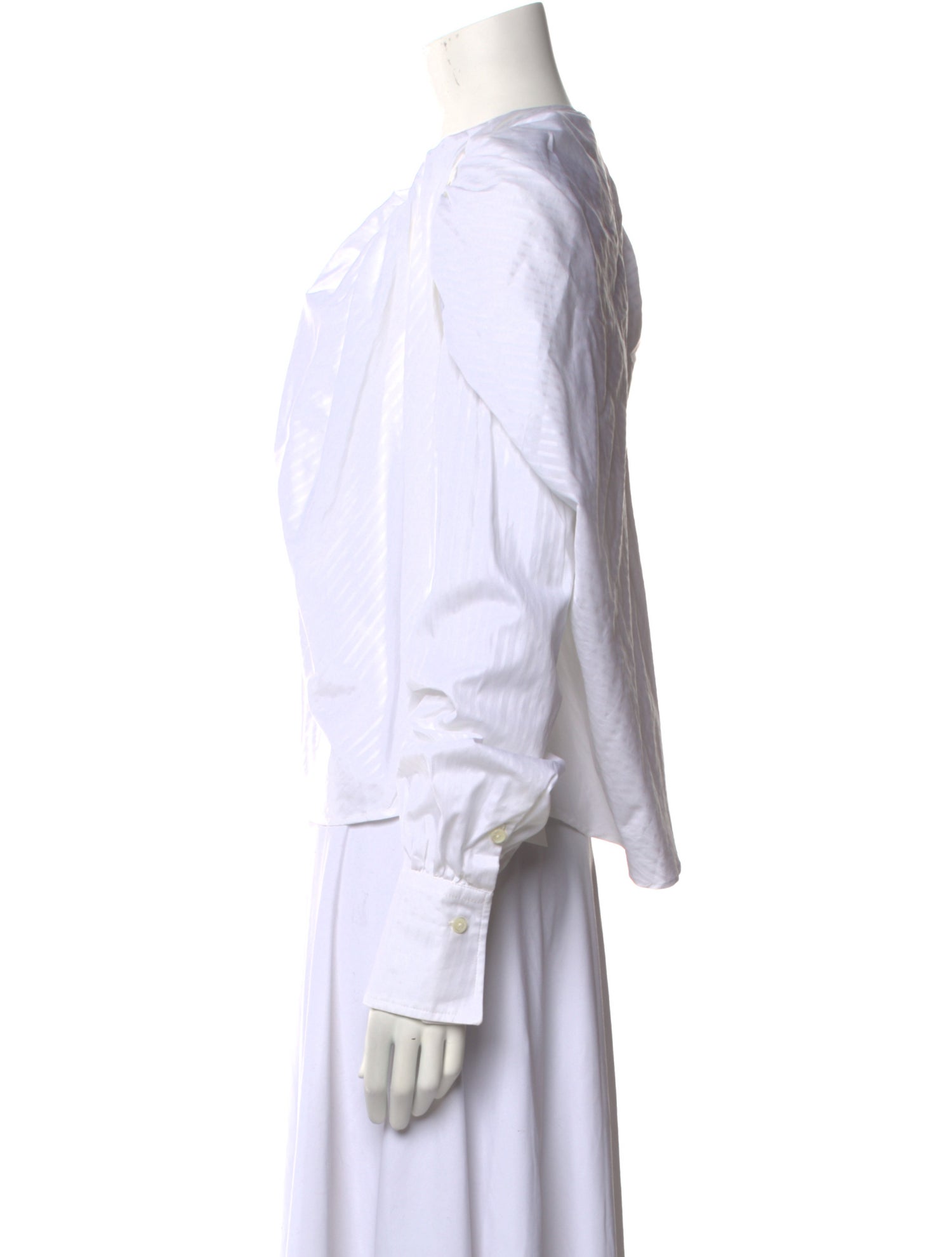 palmer//harding V-Neck Long Sleeve Button-Up Top