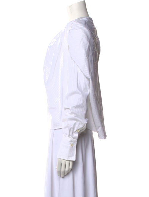 palmer//harding V-Neck Long Sleeve Button-Up Top