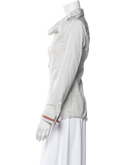 palmer//harding Striped Long Sleeve Button-Up Top