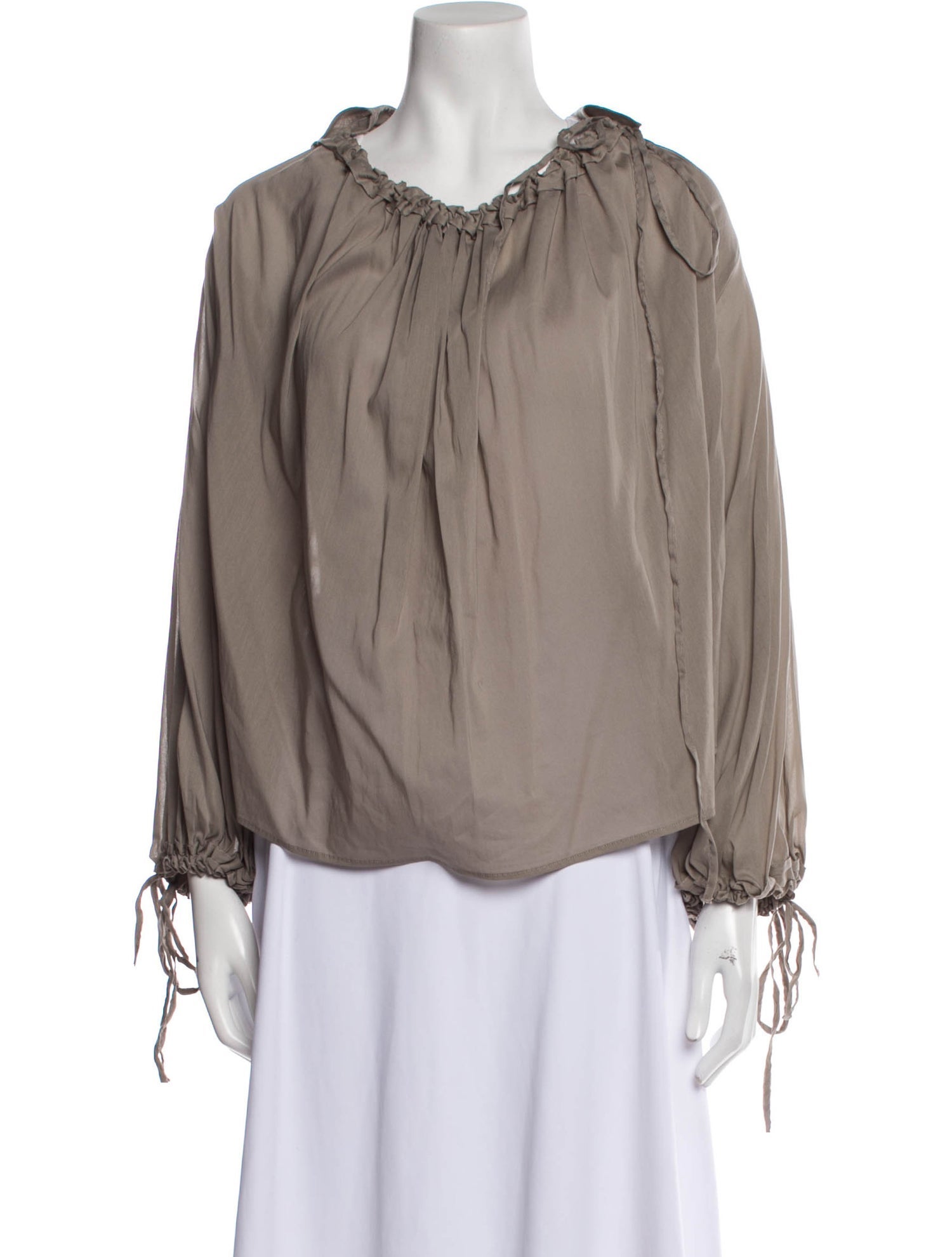 palmer//harding Scoop Neck Long Sleeve Blouse