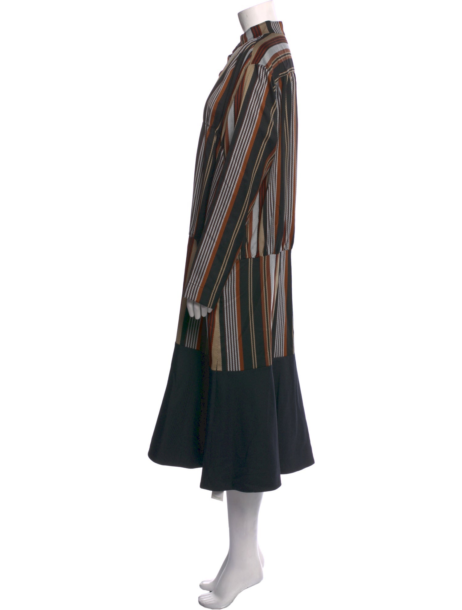 palmer//harding Striped Midi Length Dress