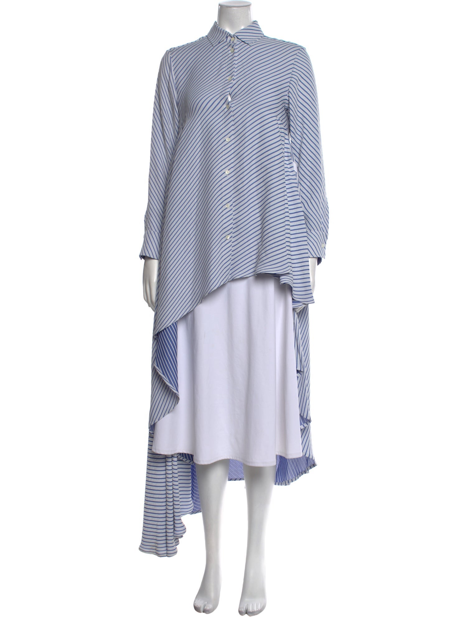 palmer//harding Striped Mock Neck Tunic