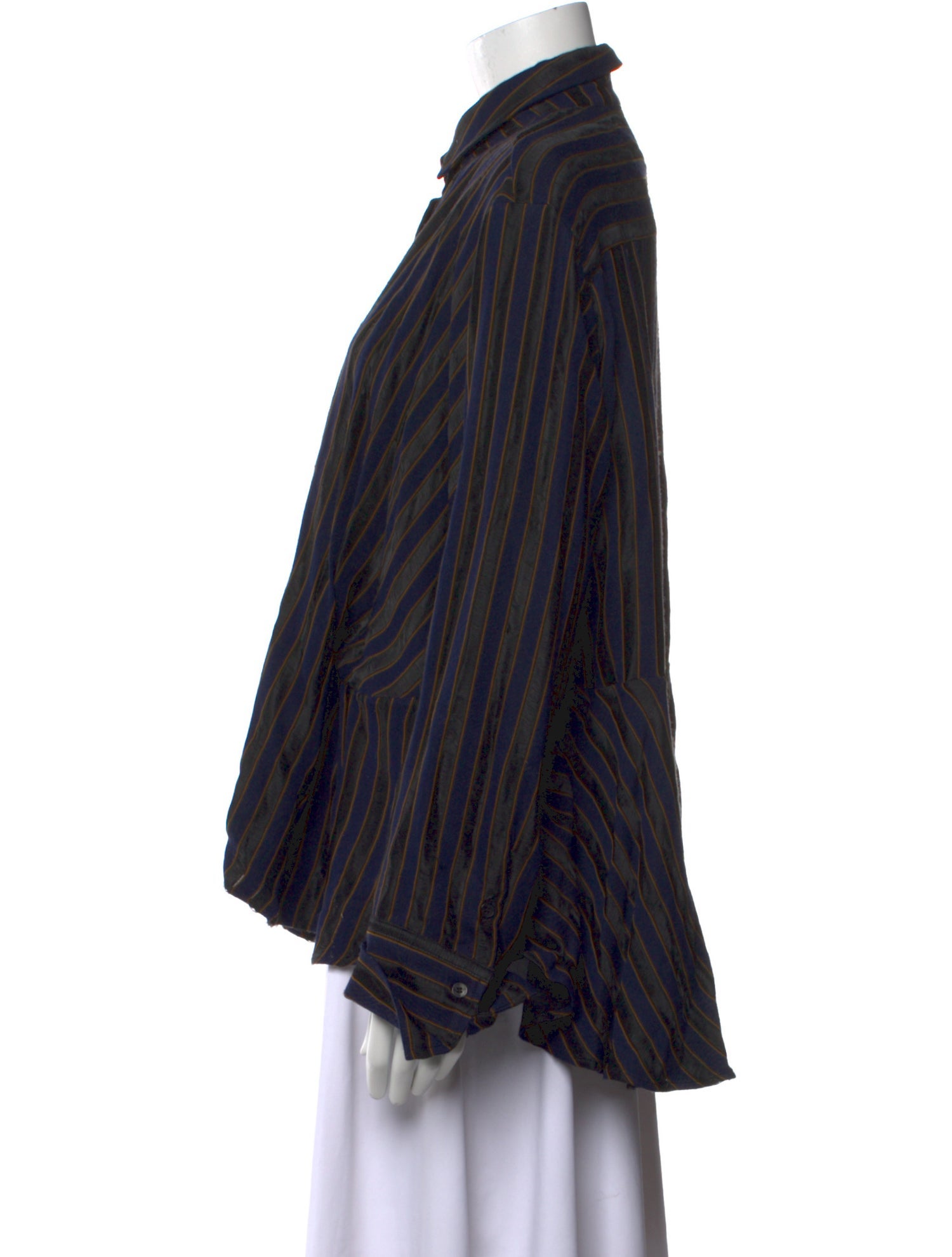 palmer//harding Striped Long Sleeve Button-Up Top