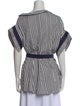 palmer//harding Striped Asymmetrical Button-Up Top