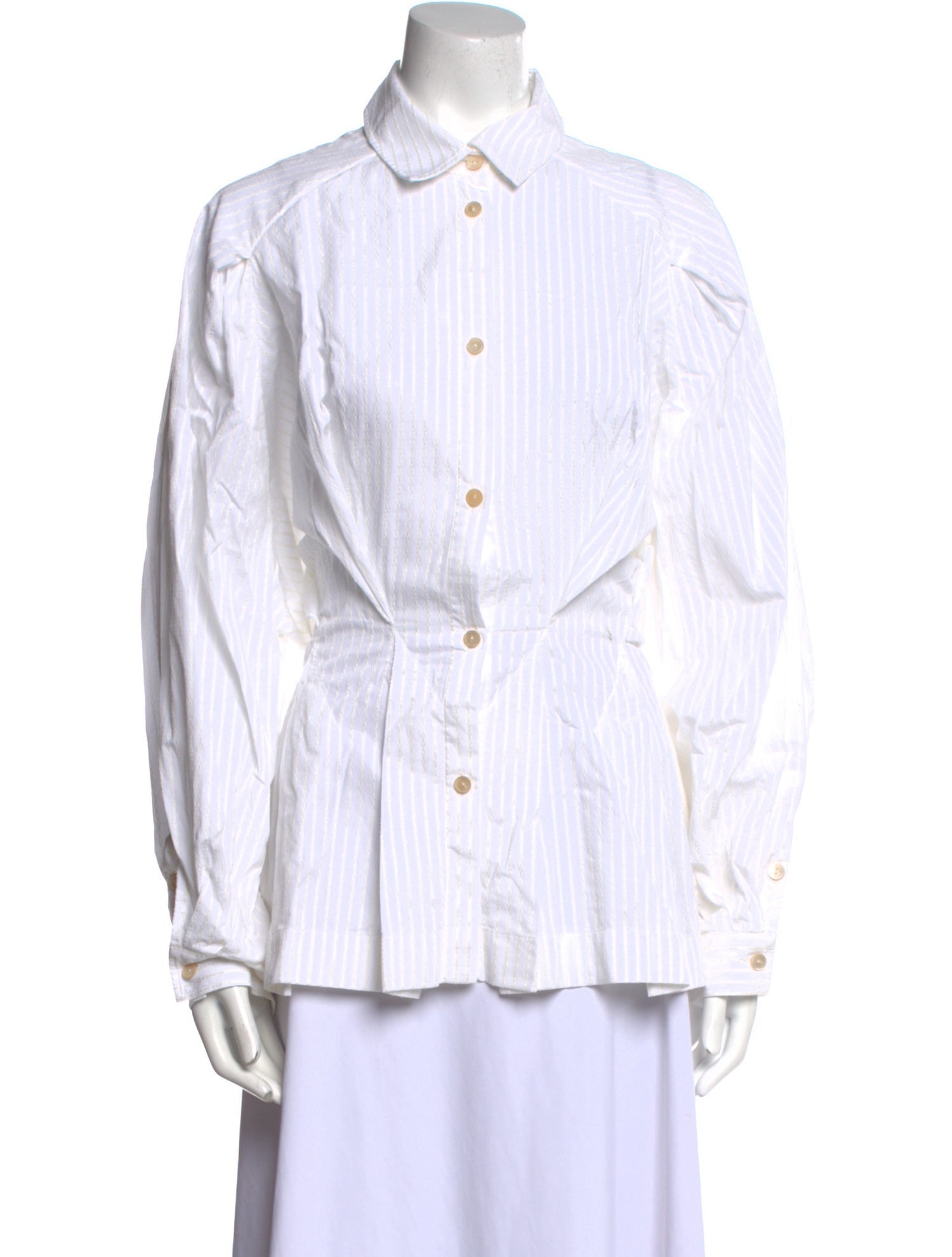 palmer//harding Striped Long Sleeve Button-Up Top