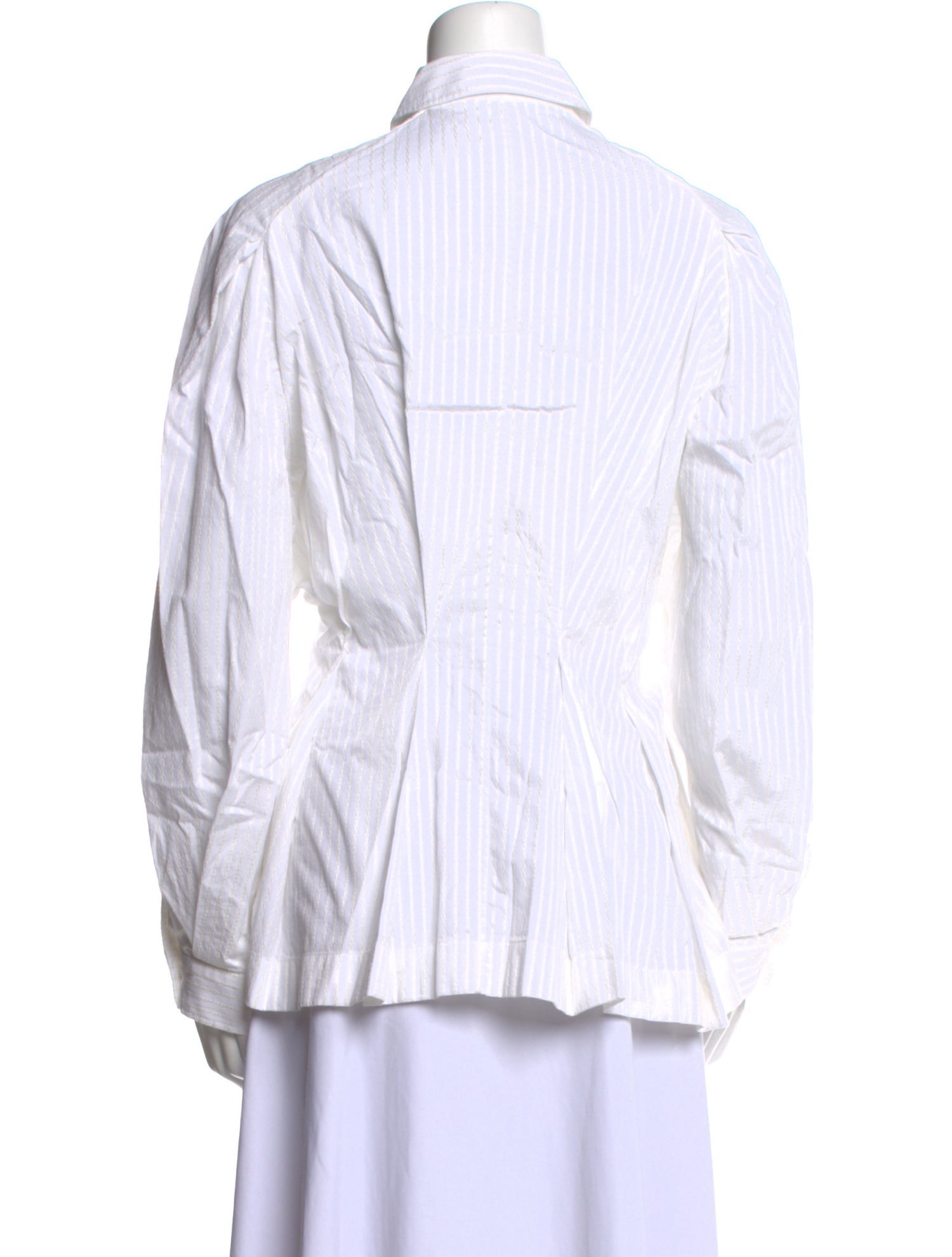 palmer//harding Striped Long Sleeve Button-Up Top