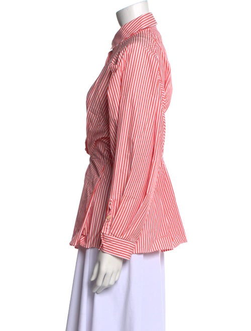 palmer//harding Striped Long Sleeve Button-Up Top
