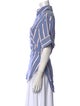 palmer//harding Striped Short Sleeve Button-Up Top